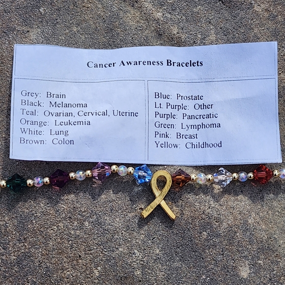 Jewelry cancer awareness bracelet with meaning of colors - Picture 5 of 6